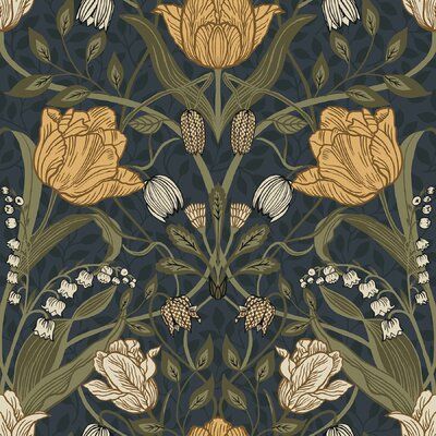 Yael Tulip 33' L x 20.9" W Wallpaper Roll | Joss & Main added by Rescued Room Design