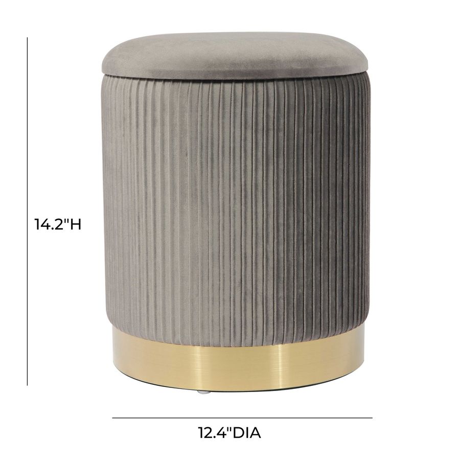 Zoe Velvet Storage Ottoman added by Mary Kate Blum