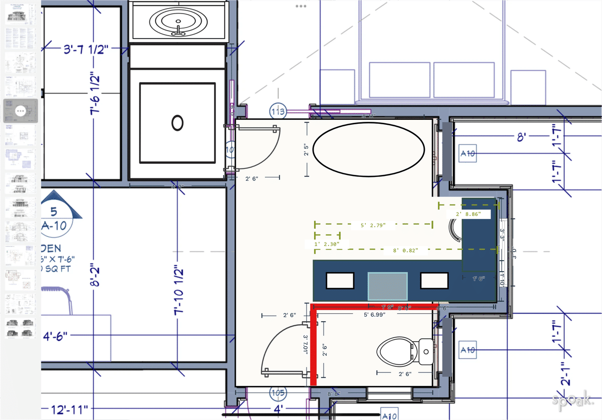 Bathroom Floor Plan designed by mandy livingston