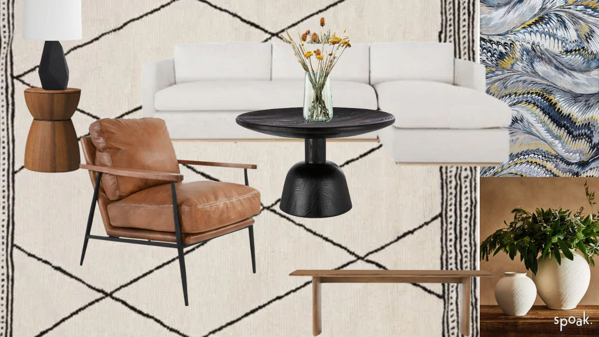 Mid Century Modern Kitchen + Living Room Ideas designed by Nyah Abdala