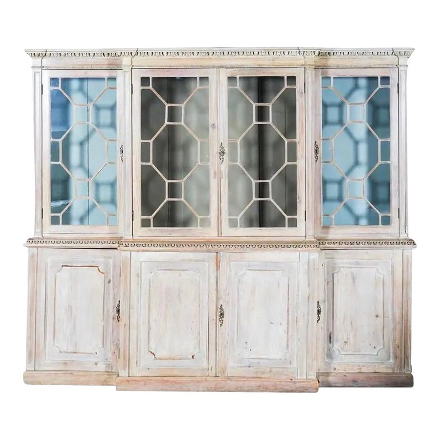 Early 19th Century Georgian Bleached Pine Breakfront Bookcase added by Sarah Kaiser
