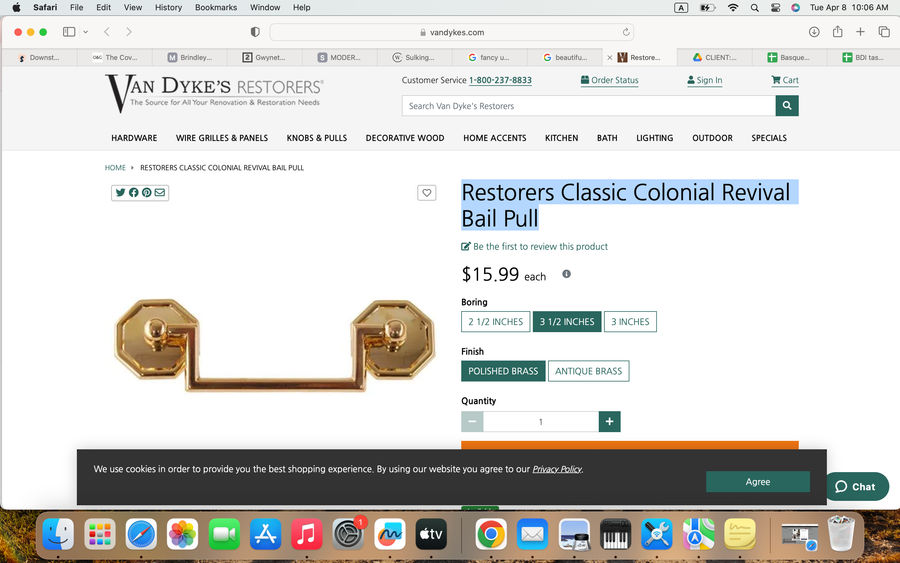 Restorers Classic Colonial Revival Bail Pull added by Rochelle Bloom