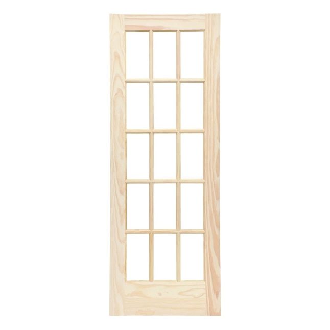 RELIABILT 36-in x 80-in Clear Glass Solid Core Unfinished Pine Wood Slab Door added by Bonnie Whitfield