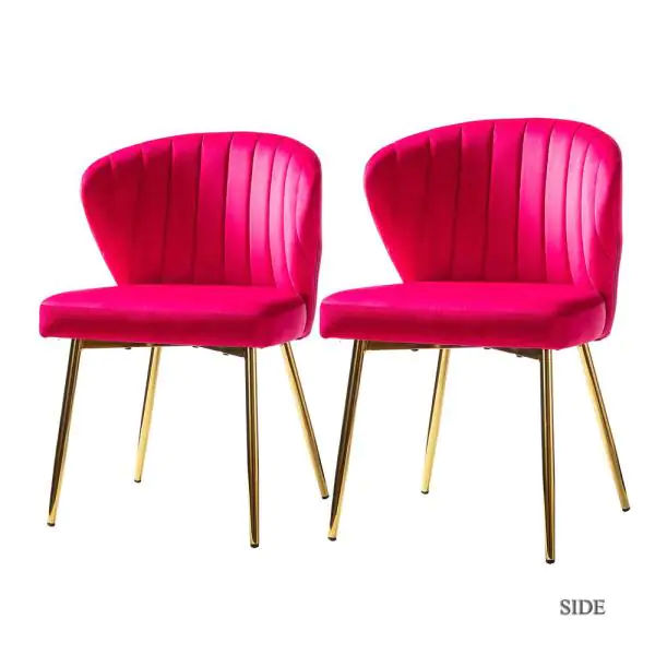 Milia fuschia tufted dining chair added by Mallarie Wiese
