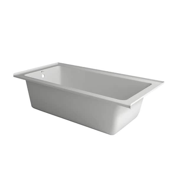 60 in. x 32 in. Acrylic Rectangular Drop-in Left Hand Bathtub in White added by Abby Phillips