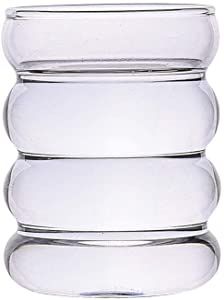 Peyan Ribbed Glassware,1 Pcs Ripple Glass Cup,10 oz Clear Glass Cup,Creative Drinking Glasses,Beverage Cups,Entertainment Drinking Glasses for Water,Juice,Bar Dining Decor,Wine Glasses,Beer Glasses added by Senna Wilson
