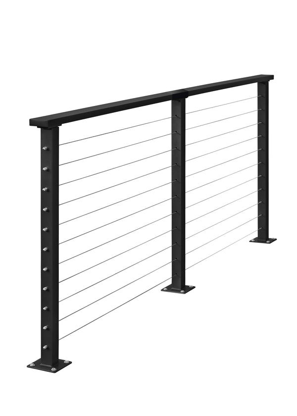 8 ft. Black Deck Cable Railing added by Dogwood Home Design