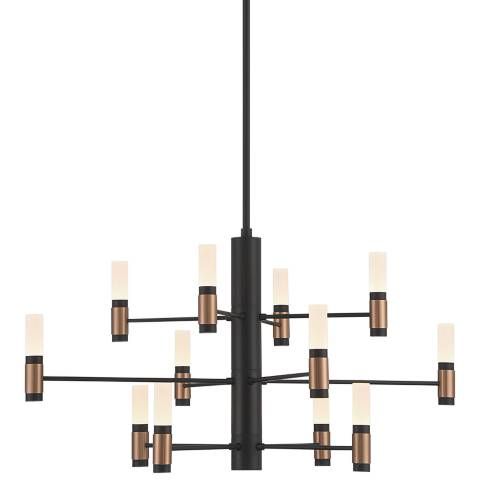Eurofase Albany 31 1/4"W Black Brass 12-Light LED Chandelier - #413C8 | Lamps Plus added by Abby Phillips