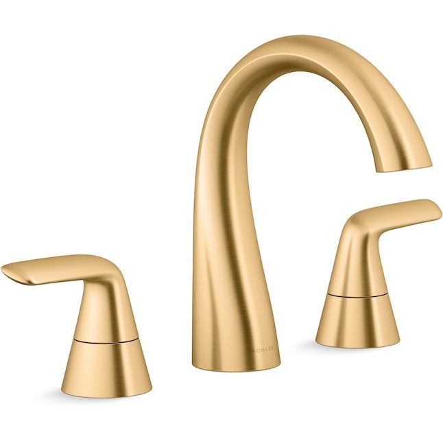 100+ bought last week KOHLER Avail Vibrant Brushed Moderne Brass Widespread 2-Handle WaterSense Bathroom Sink Faucet with Drain added by Cammie Fournier