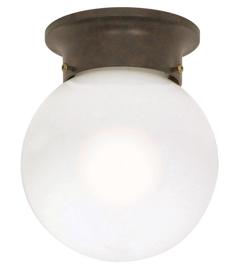 Winston Porter Coffield 1 - Light 6" Simple Globe Flush Mount & Reviews | Wayfair added by Cameron Culp