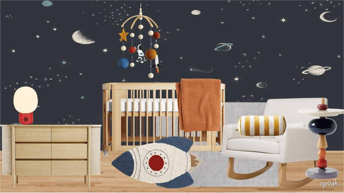 Orange Nursery Inspiration designed by Sarah Gavioli