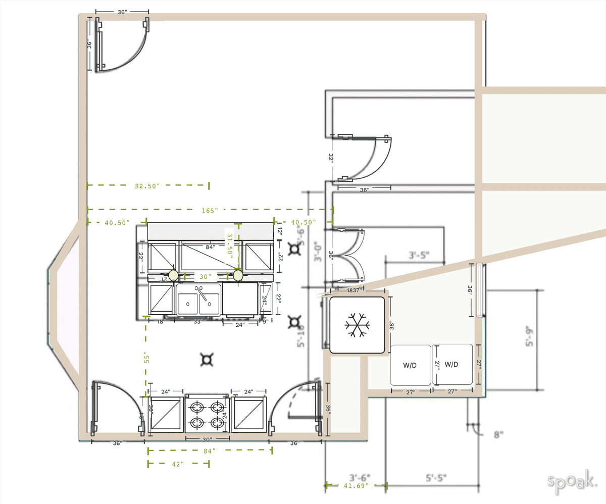 Kitchen Plan designed by Sandy Schargel Interiors