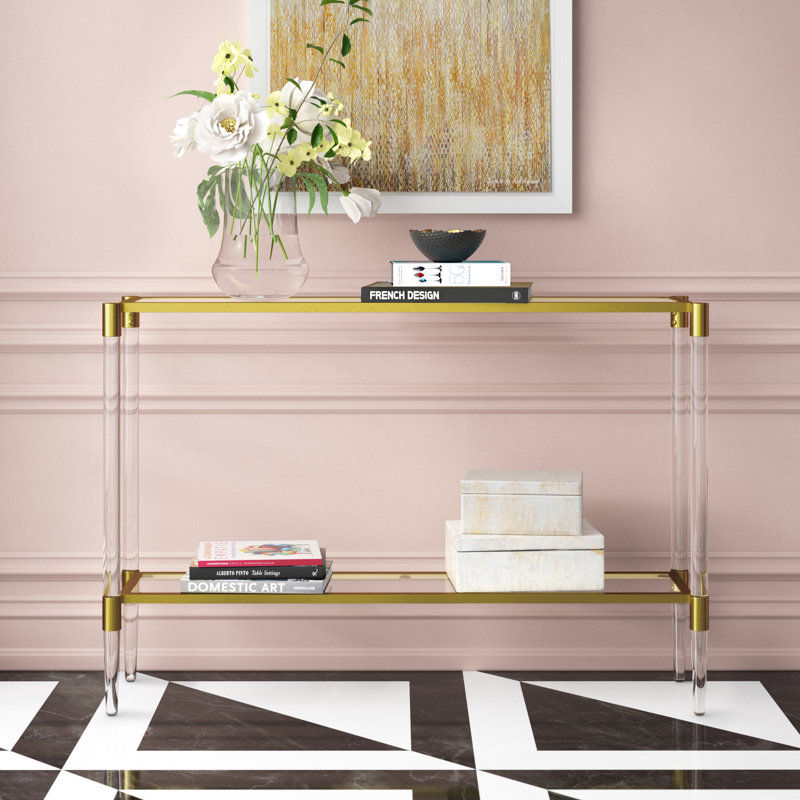 Carolina 44.25" Acrylic Glass Console Table added by Vanessa Grech