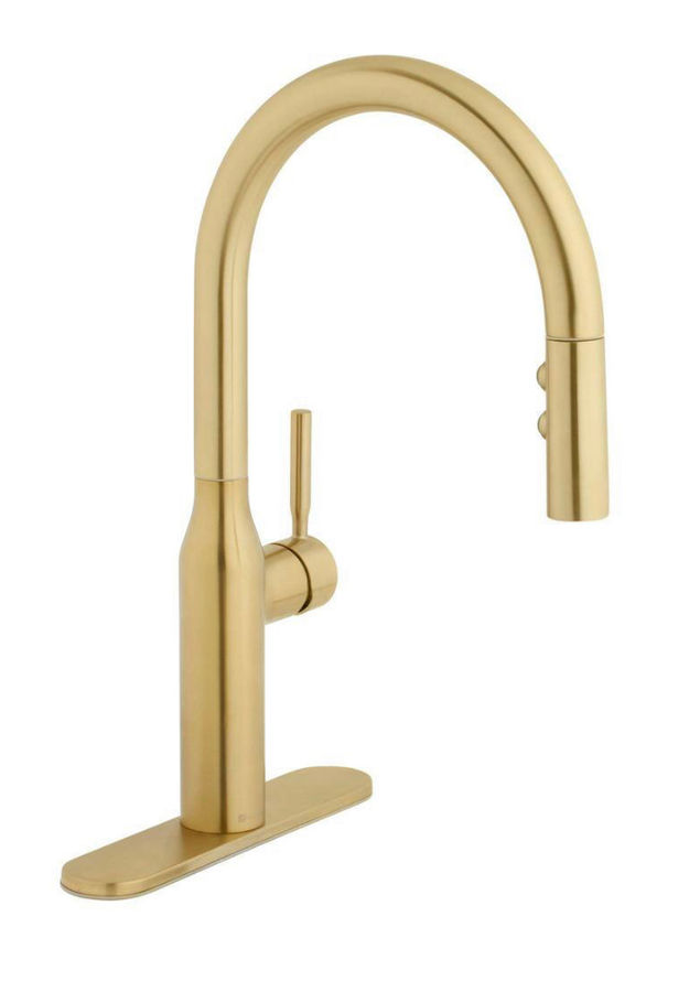 Glacier Bay Upson Single-Handle Pull-Down Sprayer Kitchen Faucet in Matte Gold added by Elevated by Elise LLC