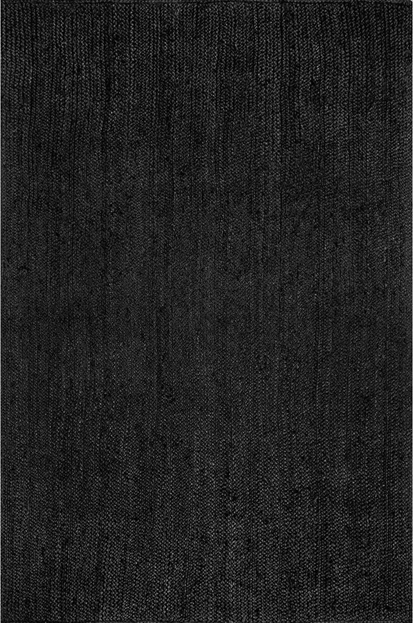 nuLOOM Rigo Hand Woven Farmhouse Jute Area Rug, 5' x 8', Black added by Kina Gee / KG Interiors