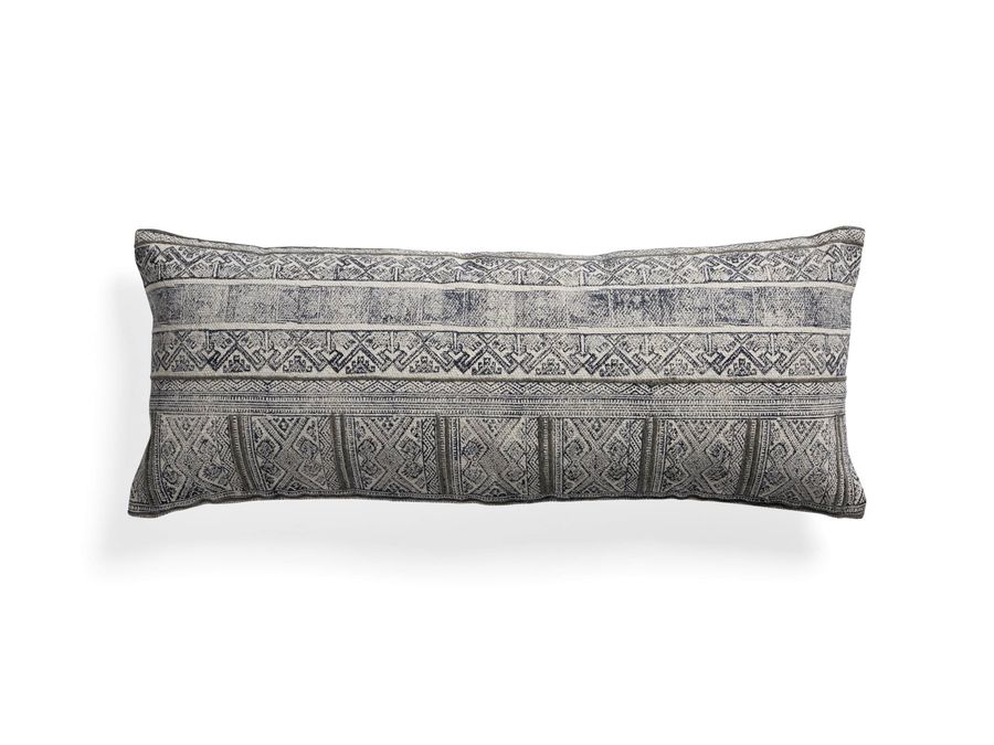 Charcoal-Embroidered Antique-Print Oversized Lumbar Pillow Cover added by Jordan Gregory