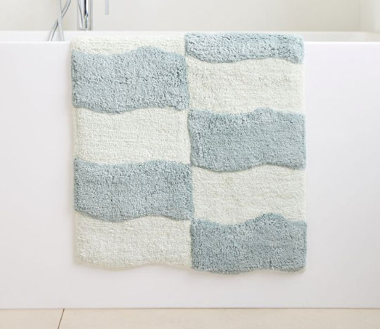 Wavy Blocks Bath Mat in Freshwater Blue added by Caitlin Ackerman