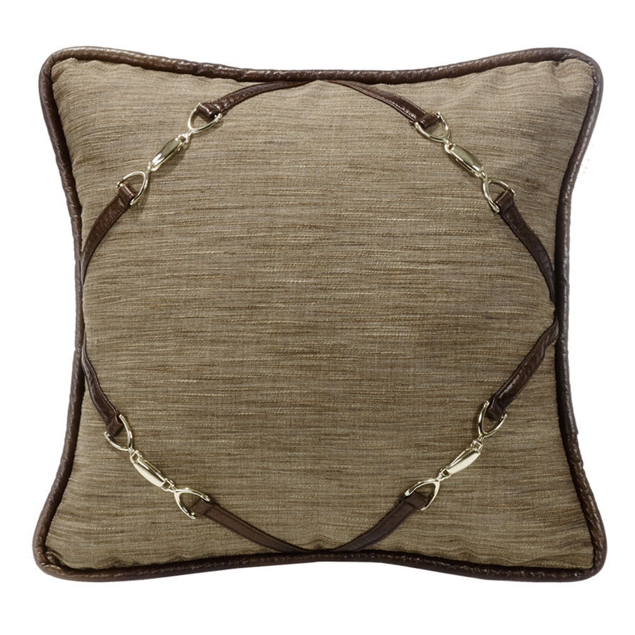 Paseo Road by HiEnd Accents Highland Lodge Olive/Brown Jacquard Buckle Cornered Rustic Cabin Lodge 18x18 inch Throw Pillow | Wayfair added by sallie tyler