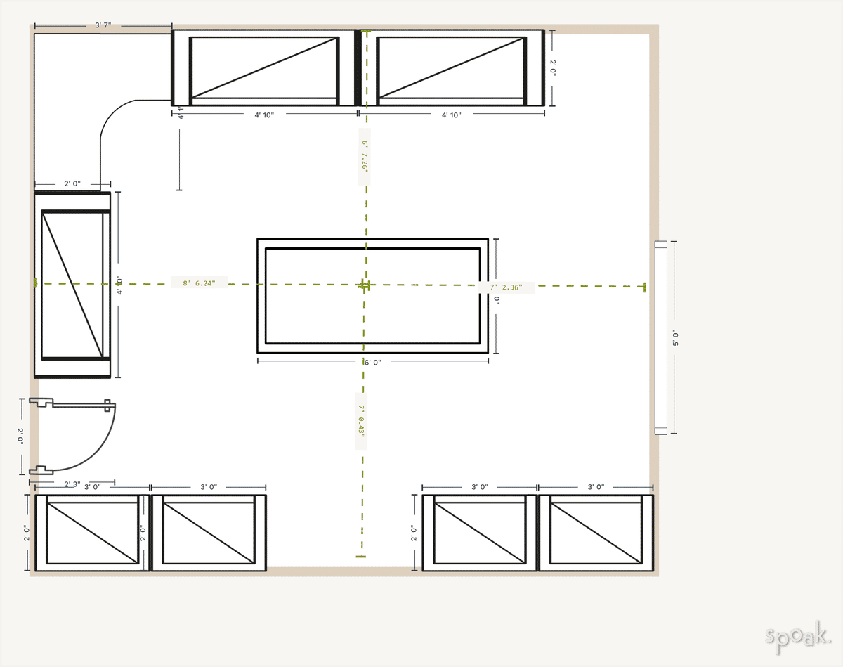 Craft Room Floor Plan designed by Susan Sullivan