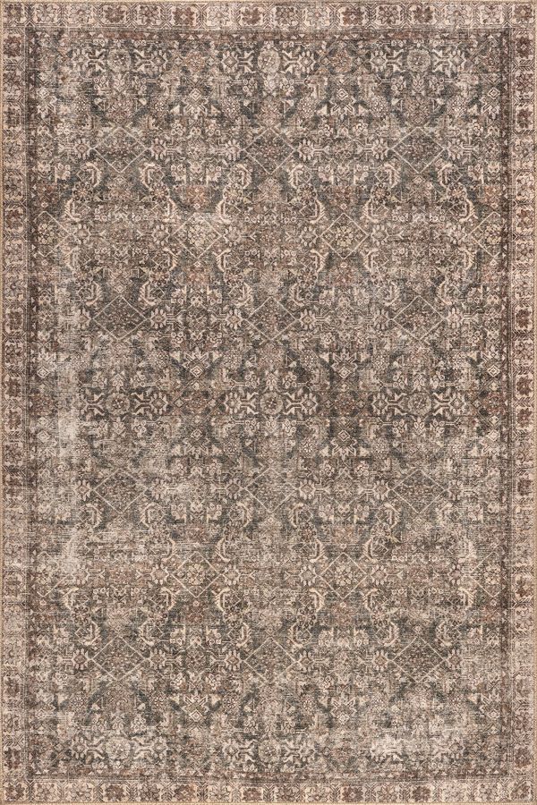 Fair Hills Antiqued Jute-Blend Rug | Brown added by Miceala Antoniou