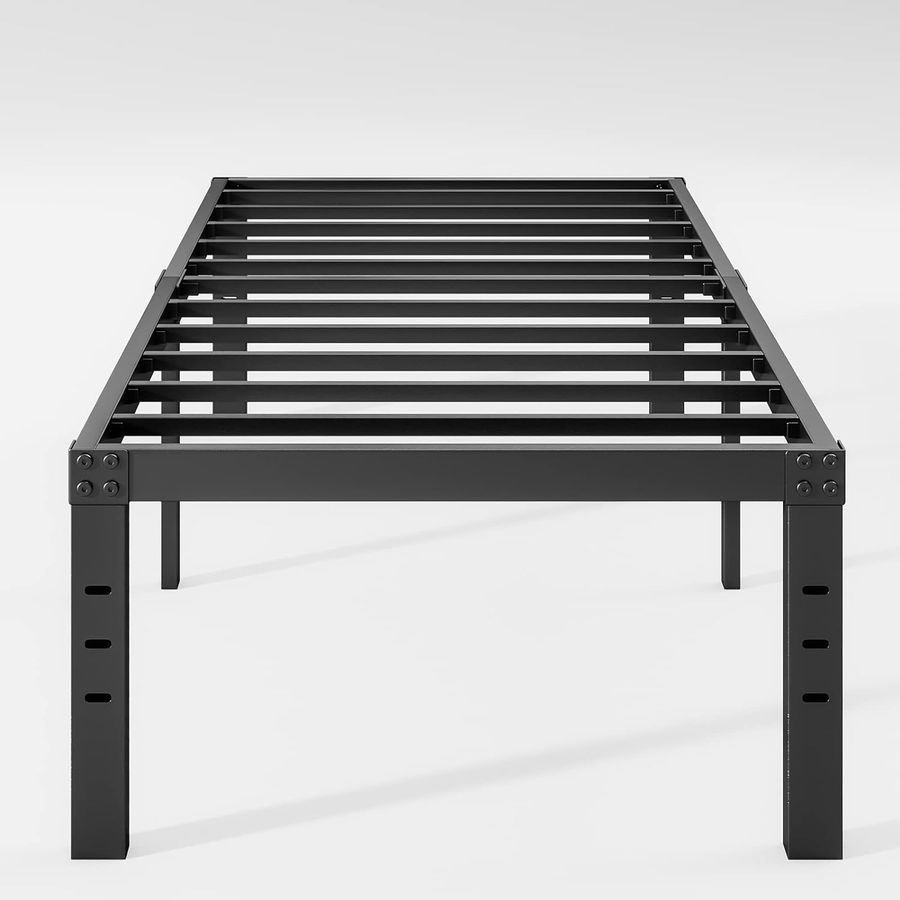 18 Inch Twin XL No Box Spring Needed Tall Heavy Duty Metal Platform Bed Frame for Heavy People, Easy Assembly, Noise Free, Black added by Sanai Phillips