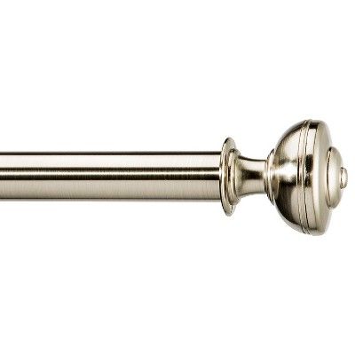 Knob Curtain Rod - Brushed Nickel (66-120") - Threshold™ added by Emily Perdue