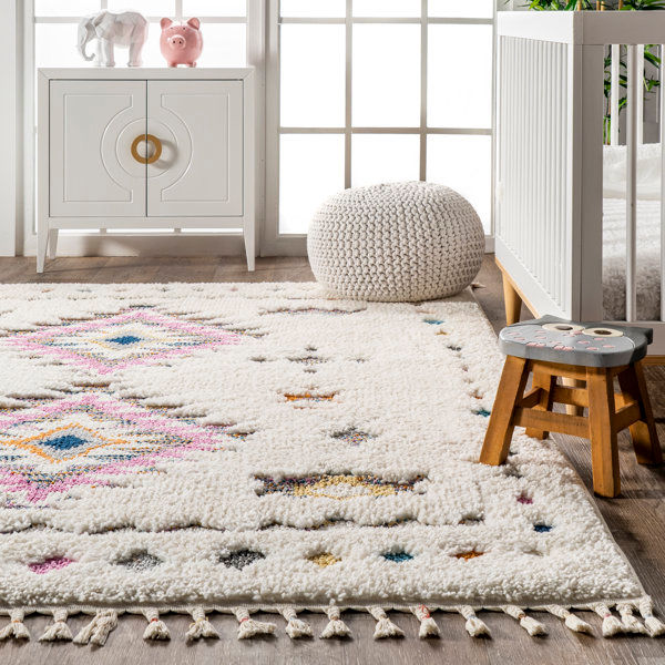 Higginson Tribal Shag Performance Ivory Rug added by maryada defelice