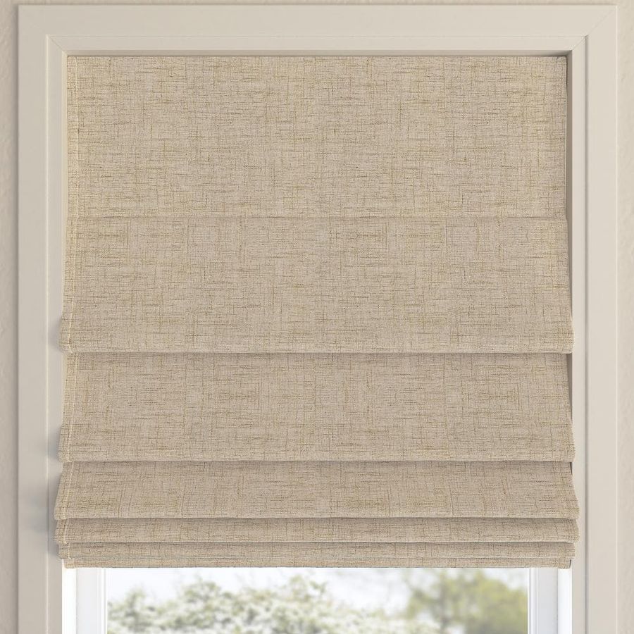 Sun Zero Somerton Cordless Taupe 100% Blackout Textured Fabric Roman Shade 27 in. W x 64 in. L 62199 - The Home Depot added by Melanie Fenning