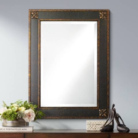 Uttermost Bergamo Chestnut Brown 28" x 38" Wall Mirror - #67298 | Lamps Plus added by Deborah Ballard