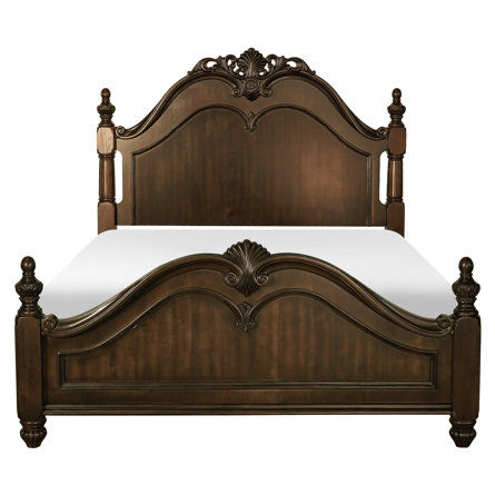 Aralda Solid Wood Wingback Bed added by Breanna Sherwood