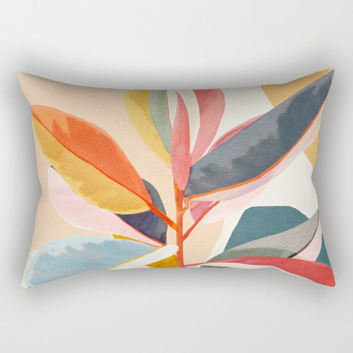Colorful Branching Out 05 Rectangular Pillow by City Art added by Laura Vince