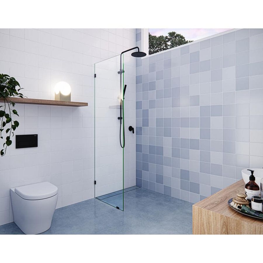  24 in. W x 78 in. H Glass Warehouse Vela Frameless Fixed Single Panel Shower Door in Matte Black Without Handle GW-SFP-24-MB - The Home Depot added by Danielle Lambert