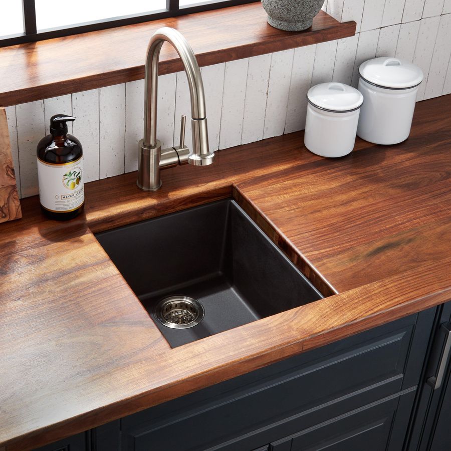 16" Holcomb Undermount Granite Composite Sink - Black added by sarah spagnola