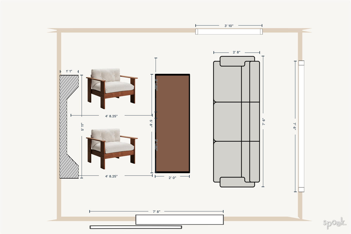 Great Room Plan designed by Elizabeth Bennetts