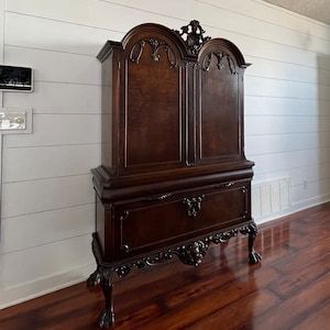 Antique Walnut Cabinet/hutch/liquor Cabinet - Etsy added by Alexandra Newton
