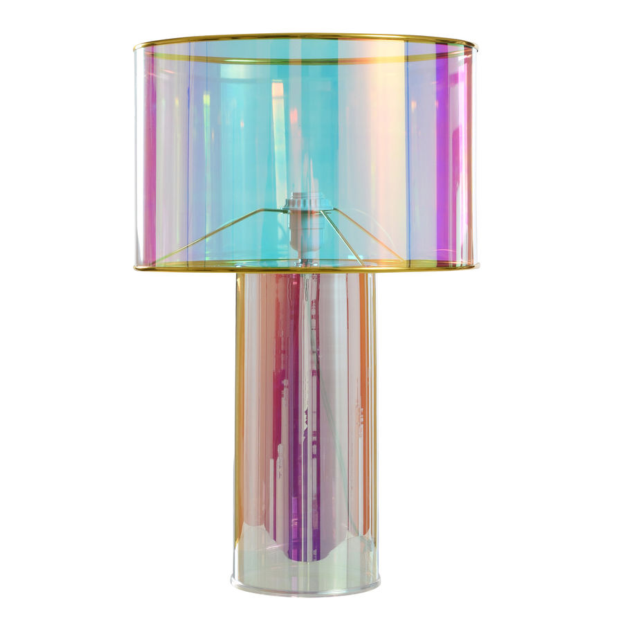 StyleCraft Home Glass Table Lamp - Margot Iridescent Pink Finish - Pearlescent Pink Shade & Reviews | Wayfair added by Stephanie Northrop