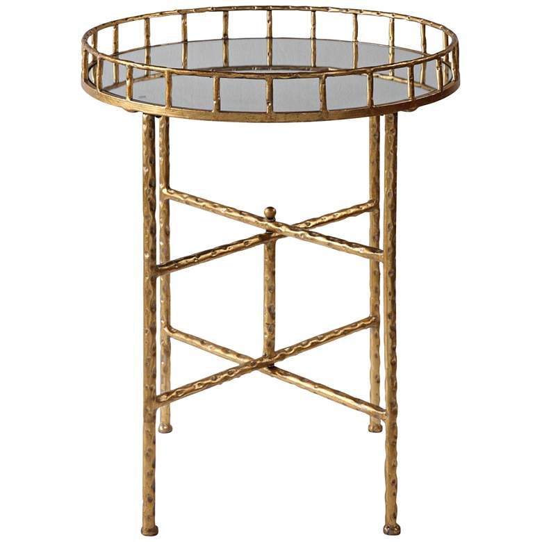 Tilly 19 1/2" Wide Mirrored Bright Gold Leaf Accent Table - #14C37 | Lamps Plus added by Kate Lynn Nemett