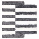 Garland Rug Beach Stripe 2 Piece Washable Bathroom Rug Set Cinder  added by Caroline Niederst