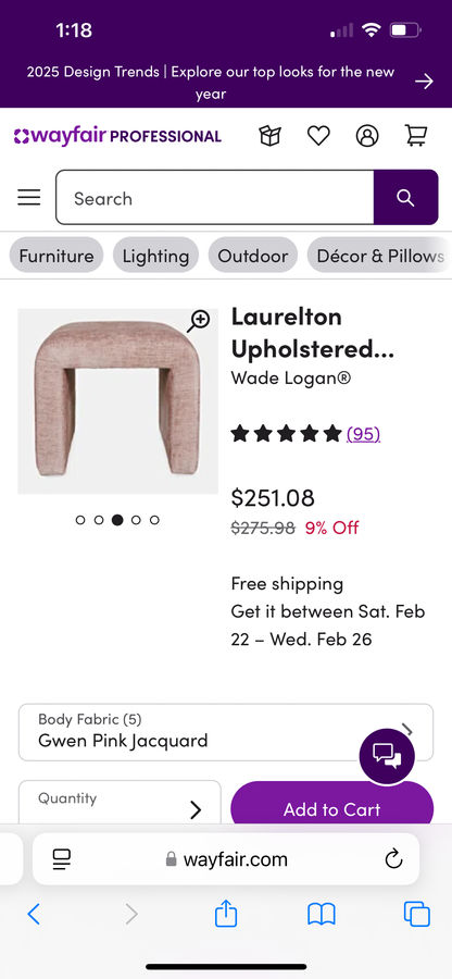 Wade Logan® Laurelton 21 Wide Rectangle Standard Ottoman | Wayfair added by Zoe Grant