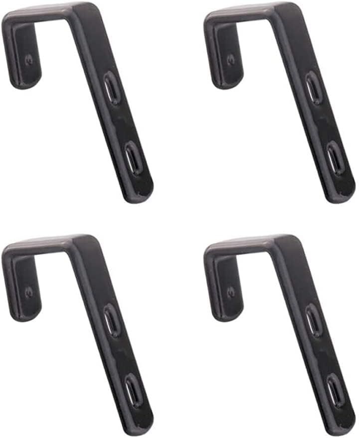 4pcs Iron Bunk Bed Ladder Brackets, PVC Coated Stainless Steel Angled Ladder Hooks Heavy Duty Hardware Utility Hook Loft Bed Hanger (Black) added by Summer Sackett