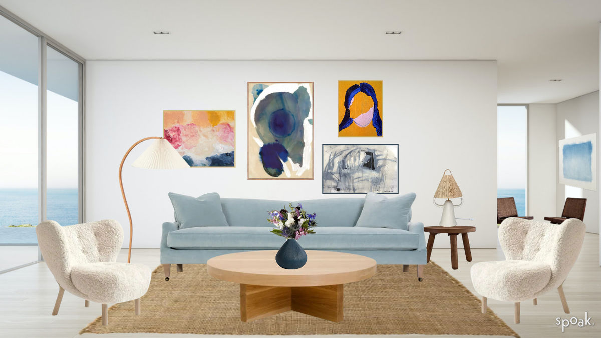 Blue Living Room Inspo designed by Talia Cohanim