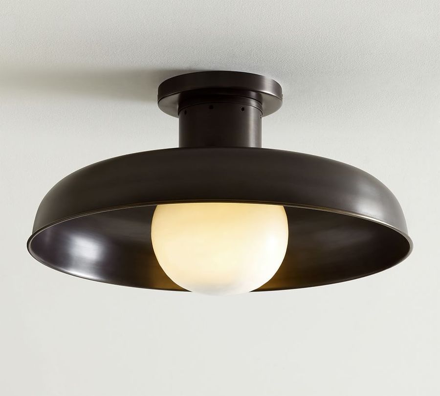 Carneros Outdoor Milk Glass Flush Mount added by Katie Carpenter