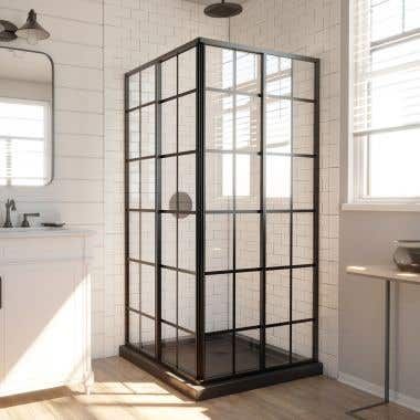 French Corner 40-1/2 Inch  Framed Sliding Shower Door Enclosure - Clear Glass added by Natalia Falcone
