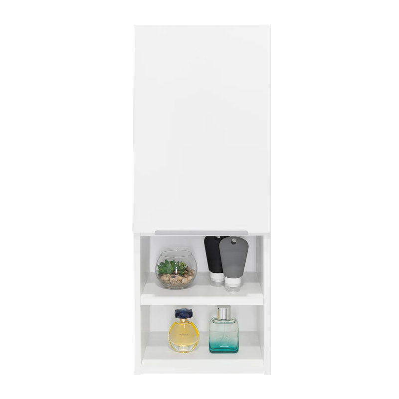 Mila Wall-Mounted Bathroom Medicine Cabinet with Open & Closed Storage added by sallie tyler