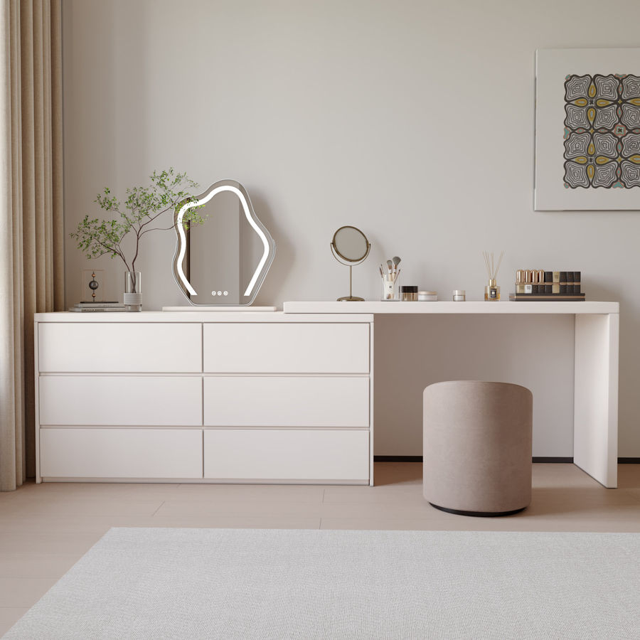 Brayden Studio® Eduart 6 - 94.48''W Modern Solid Wood Drawer Dresser, Extendable, Pre-Assembly | Wayfair added by Karen Baruh