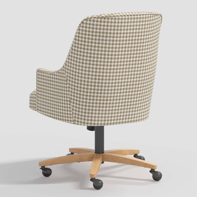 Santa Monica Office Chair Kale Gingham Taupe Cream - Threshold™ designed with Studio McGee added by Savannah Hansen