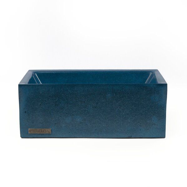 Concretti Designs 8.375'' Blue Concrete Rectangular Vessel Bathroom Sink added by Kacey Dillier