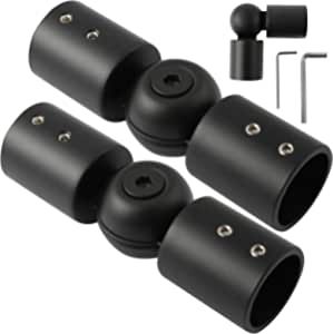 Anndason Heavy Duty Hinged Elbow Connector Curtain Rod Corner Connector Elbow Connector for 1 Inch Bay Window Curtain Rods, Black Color, (Set of 2) added by Whitney Crutcher