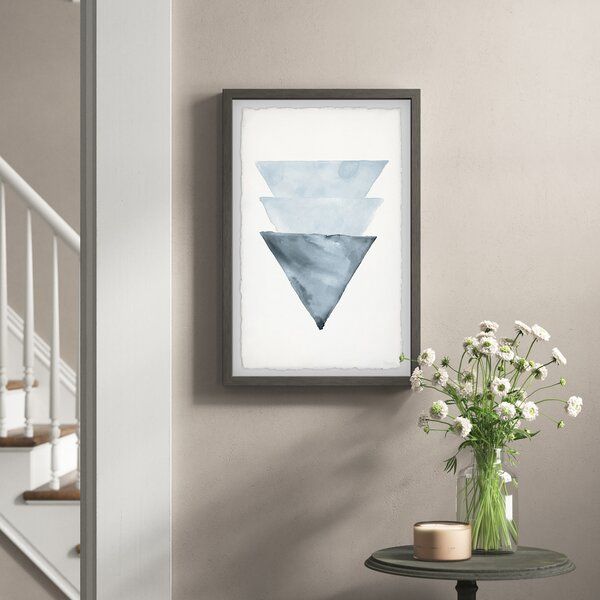 Linnie Triangles Overlap Framed On Paper by Parvez Taj Bold Art added by HELEN SALGADO