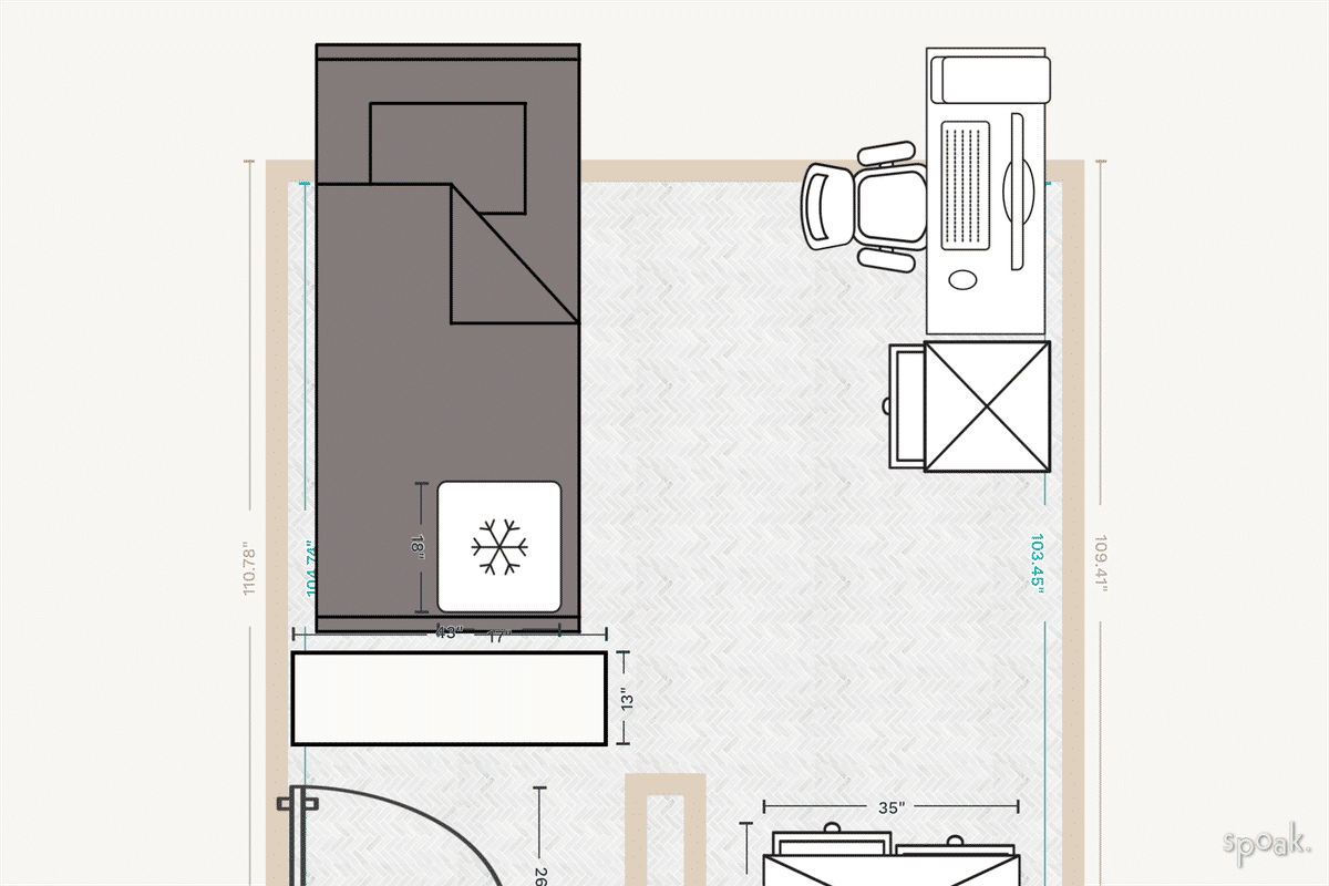 Dorm Room Floor Plan designed by tanice webster